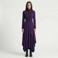 Asymmetrisches Maxikleid Mit Stehkragen - Tonya