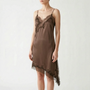 Asymmetrisches Slipkleid Mit Transparenten Details -  Mable