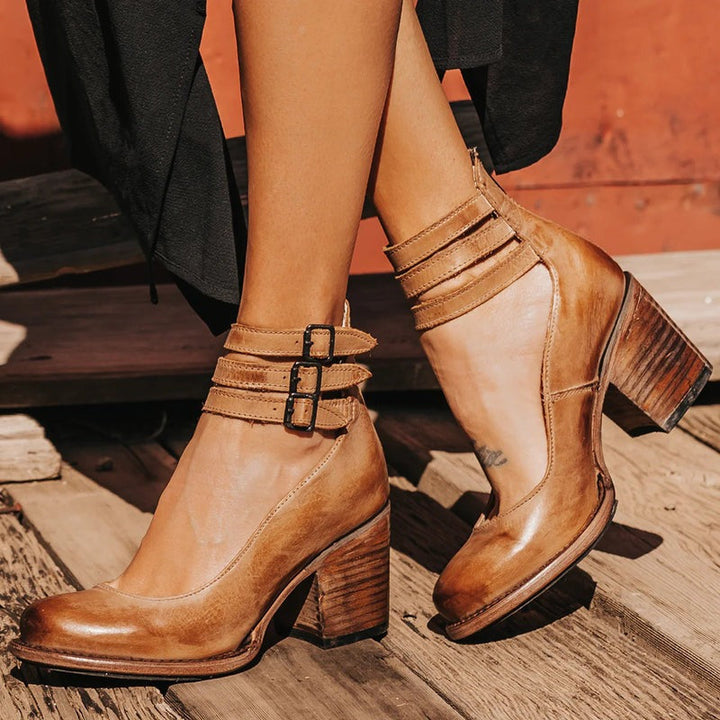 Komfortable & stilvolle Damen Lederschuhe mit rutschfester Sohle – Amalia
