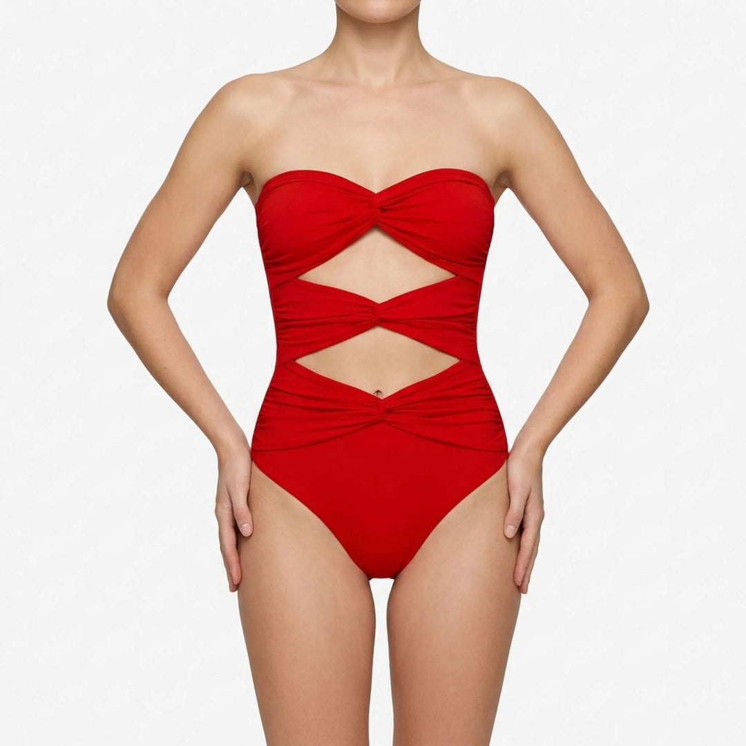 Badeanzug Mit Cut-Outs Und Rock - Sirenia