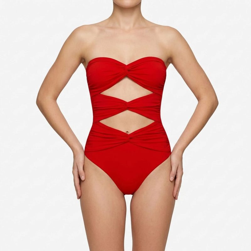 Badeanzug Mit Cut-Outs Und Rock - Sirenia