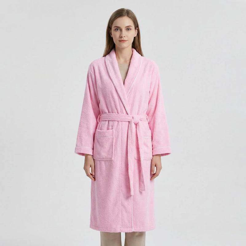 Belted Towelling Dressing Gown For Women - Charlene