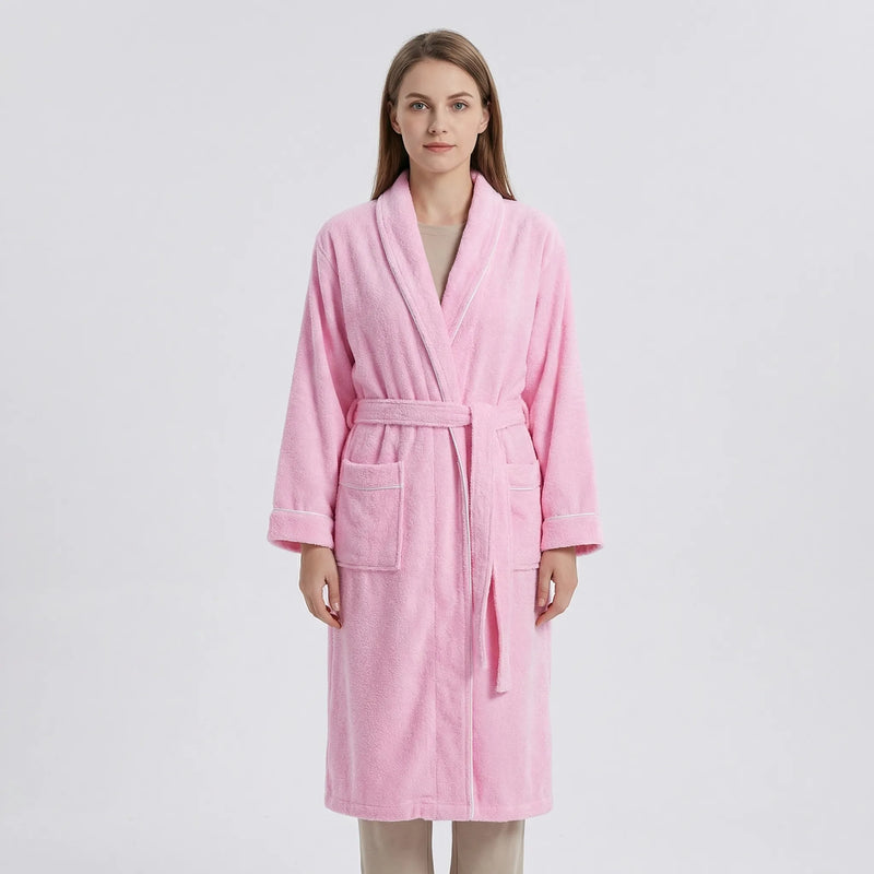 Belted Towelling Dressing Gown For Women - Charlene