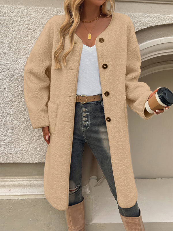 Bequemer Fleece-Mantel - Rita