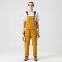 Bib-Front Dungarees With Chest Pocket - Amber