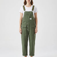 Bib-Front Dungarees With Chest Pocket - Amber