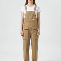 Bib-Front Dungarees With Chest Pocket - Amber