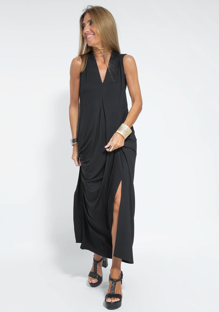 Zweiteiliges Schlankmachendes Kleid mit Weste – Loreen