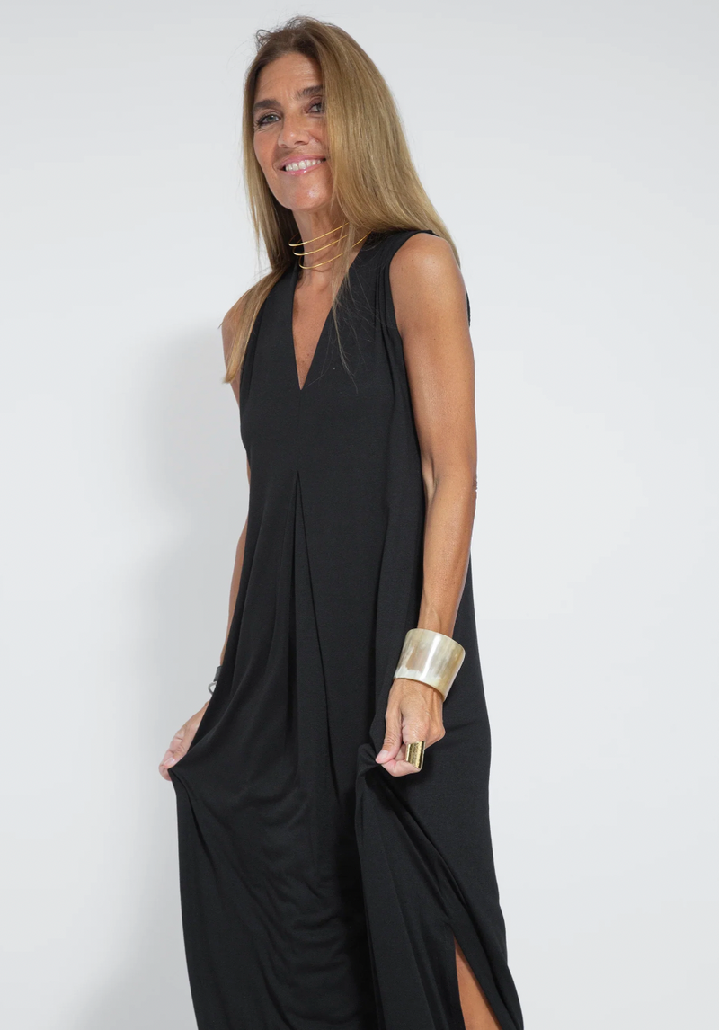 Zweiteiliges Schlankmachendes Kleid mit Weste – Loreen