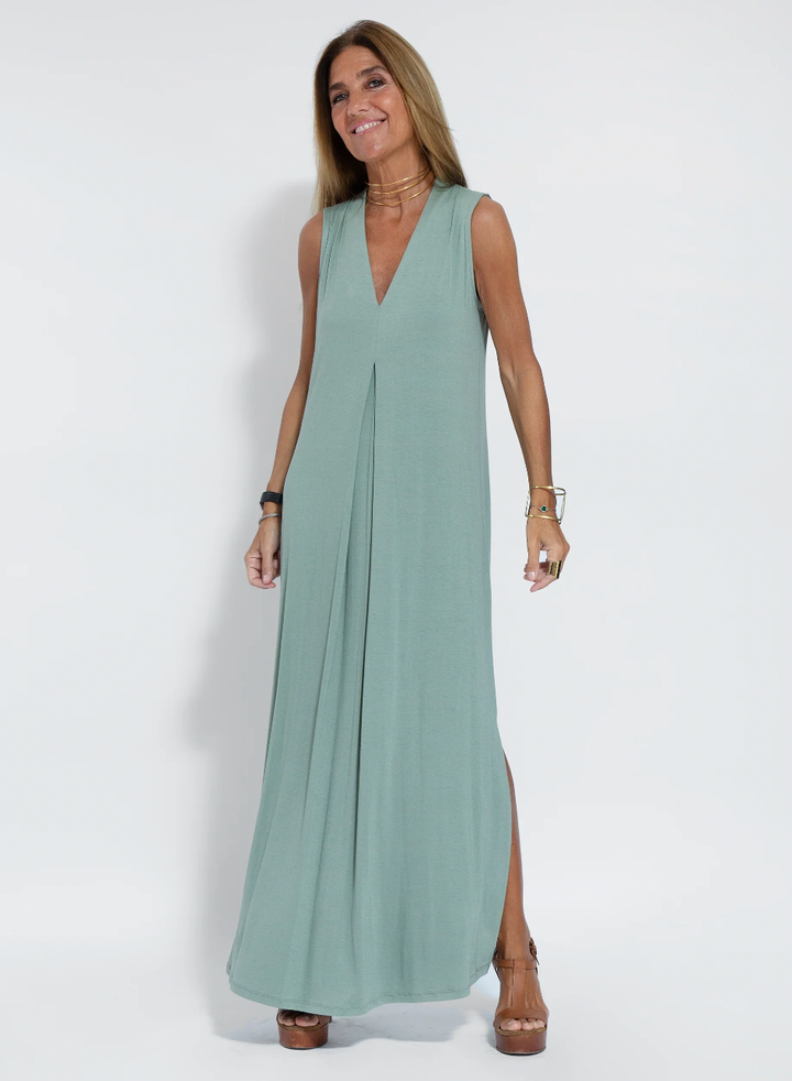 Zweiteiliges Schlankmachendes Kleid mit Weste – Loreen