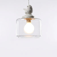 Bird-Motif Glass Pendant Lamp -  Avirel
