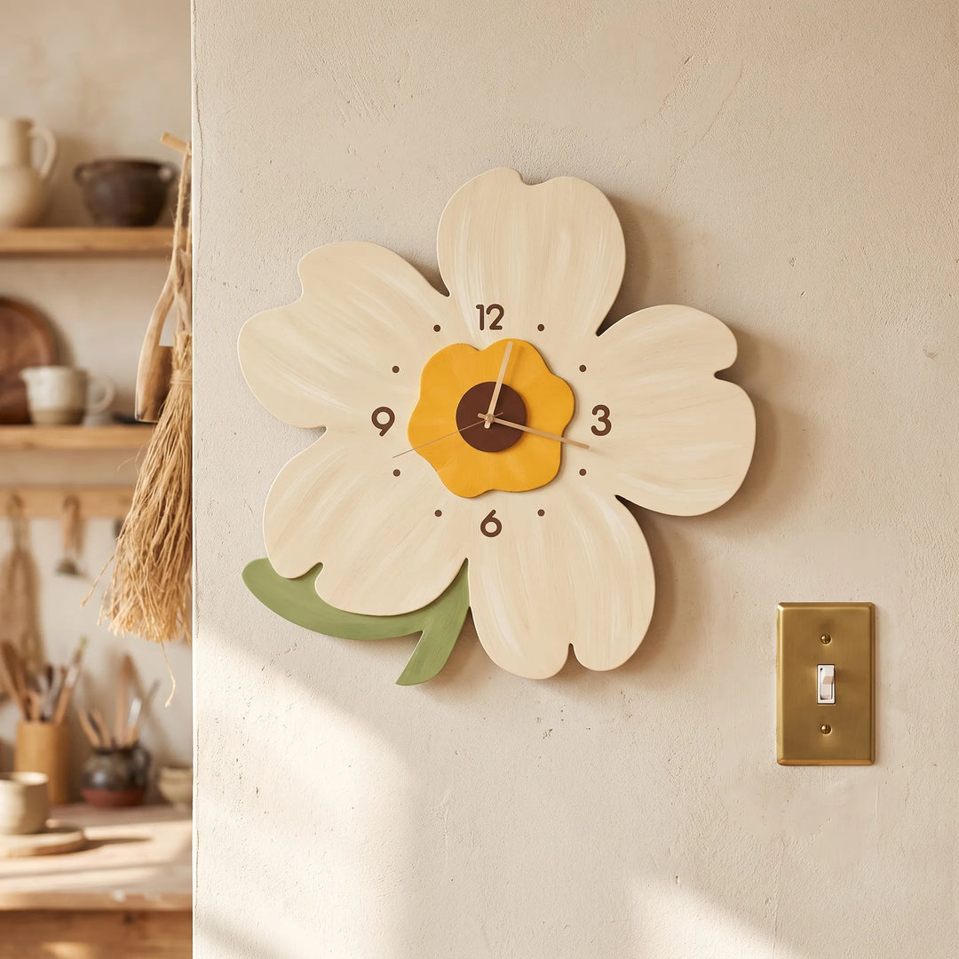 Blumenförmige Wanduhr - Florielle