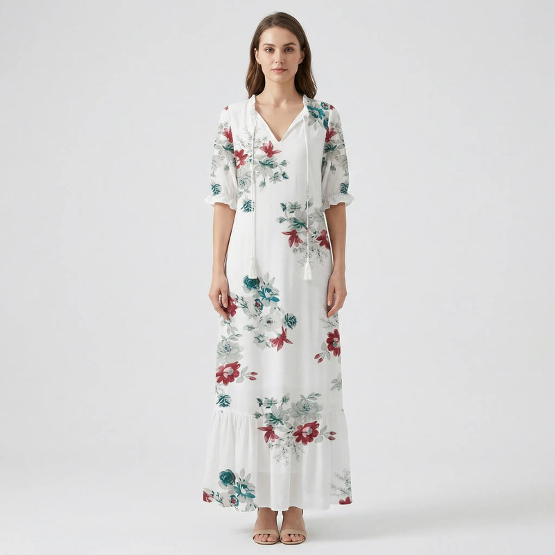 Bohemian Floral Maxi Dress - Carolyn