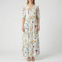 Bohemian Floral Maxi Dress - Carolyn
