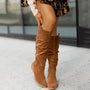 Damen Stiefel aus Wildlederoptik mit Blockabsatz – Elinor