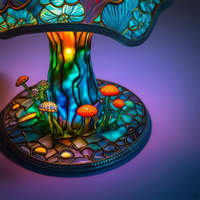 Bunte Glasin Glas Tischlampe - Glowmoss