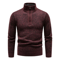 Strickpullover für Herren mit halbem Reißverschluss – Cedric