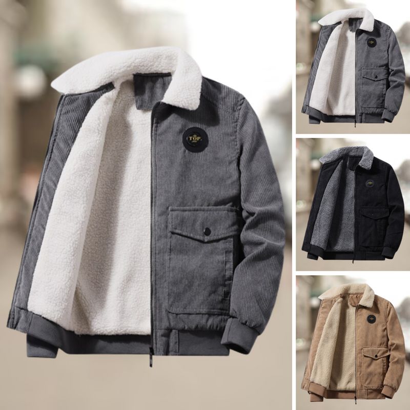 Herren Corduroy Jacke mit Fleece-Futter – Elias