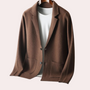 Herrenjacke aus 100 % Wolle mit Reverskragen und Eingrifftaschen – Ewan