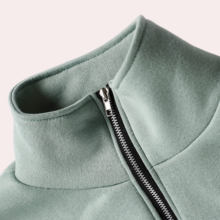 Stylischer Damen Trainingsanzug mit Pullover und Reißverschluss – Rihanna
