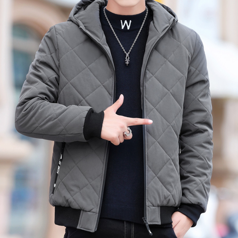 Gepolsterte Herrenjacke mit Kapuze – Dario