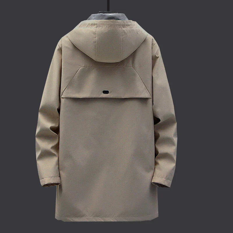 Herrenjacke mit Kapuze und langer Passform – Damian