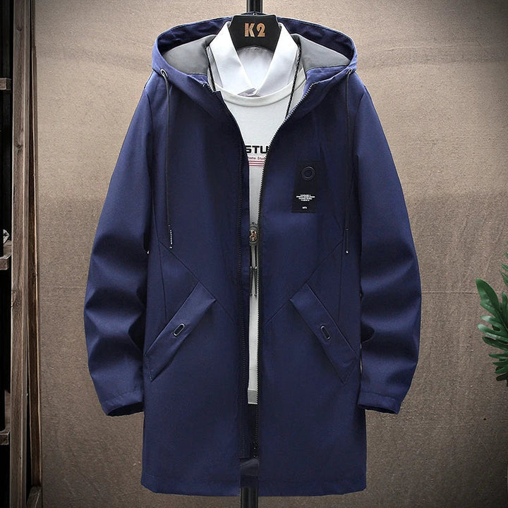 Herrenjacke mit Kapuze und langer Passform – Damian