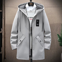 Herrenjacke mit Kapuze und langer Passform – Damian