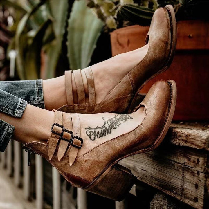 Komfortable & stilvolle Damen Lederschuhe mit rutschfester Sohle – Amalia