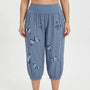Caprihose Damen Mit Schmetterlings-Print In Großen Größen - Ella