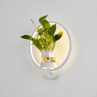 Circular LED Wall Sconce With Planter -  Botaniqua