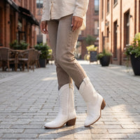Classic Zip-Up Mid-Calf Fashion Boots - Patricia