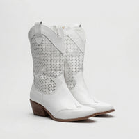 Classic Zip-Up Mid-Calf Fashion Boots - Patricia