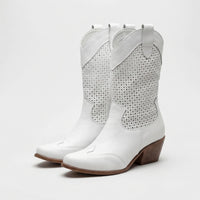 Classic Zip-Up Mid-Calf Fashion Boots - Patricia