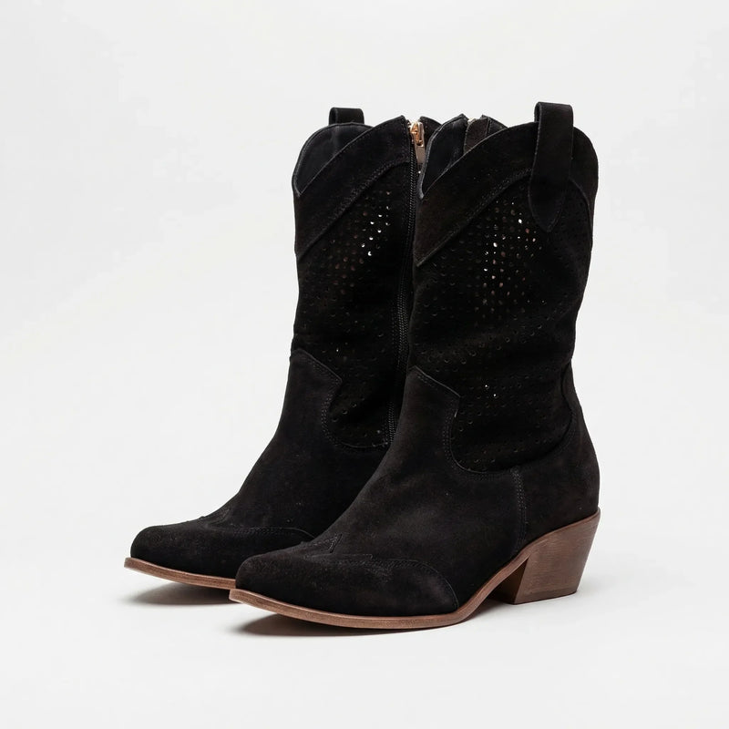 Classic Zip-Up Mid-Calf Fashion Boots - Patricia