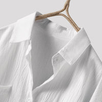 Luftige Damenbluse mit langen Ärmeln und Vordertaschen – Selene