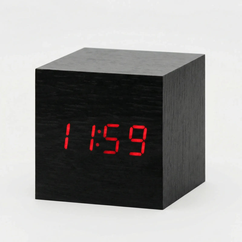 Compacte Digitale Kubusklok Met LED-Display - TimeCube