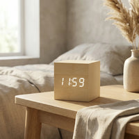 Compacte Digitale Kubusklok Met LED-Display - TimeCube