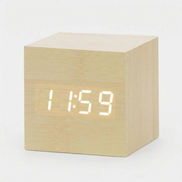 Compacte Digitale Kubusklok Met LED-Display - TimeCube