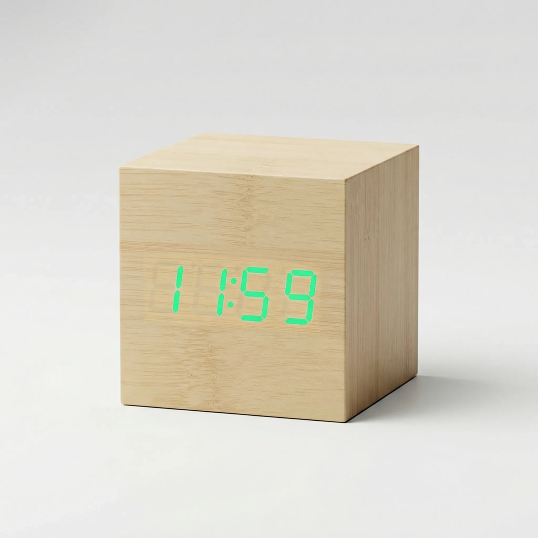 Compacte Digitale Kubusklok Met LED-Display - TimeCube