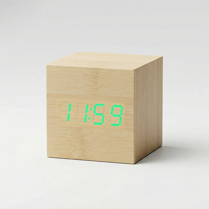 Compacte Digitale Kubusklok Met LED-Display - TimeCube
