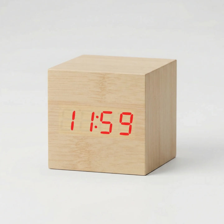 Compacte Digitale Kubusklok Met LED-Display - TimeCube