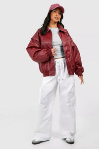 Contrast Stitch Faux-Finish Jacket - Tabitha