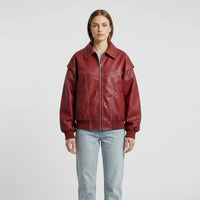Contrast Stitch Faux-Finish Jacket - Tabitha