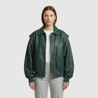 Contrast Stitch Faux-Finish Jacket - Tabitha