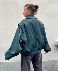 Contrast Stitch Faux-Finish Jacket - Tabitha