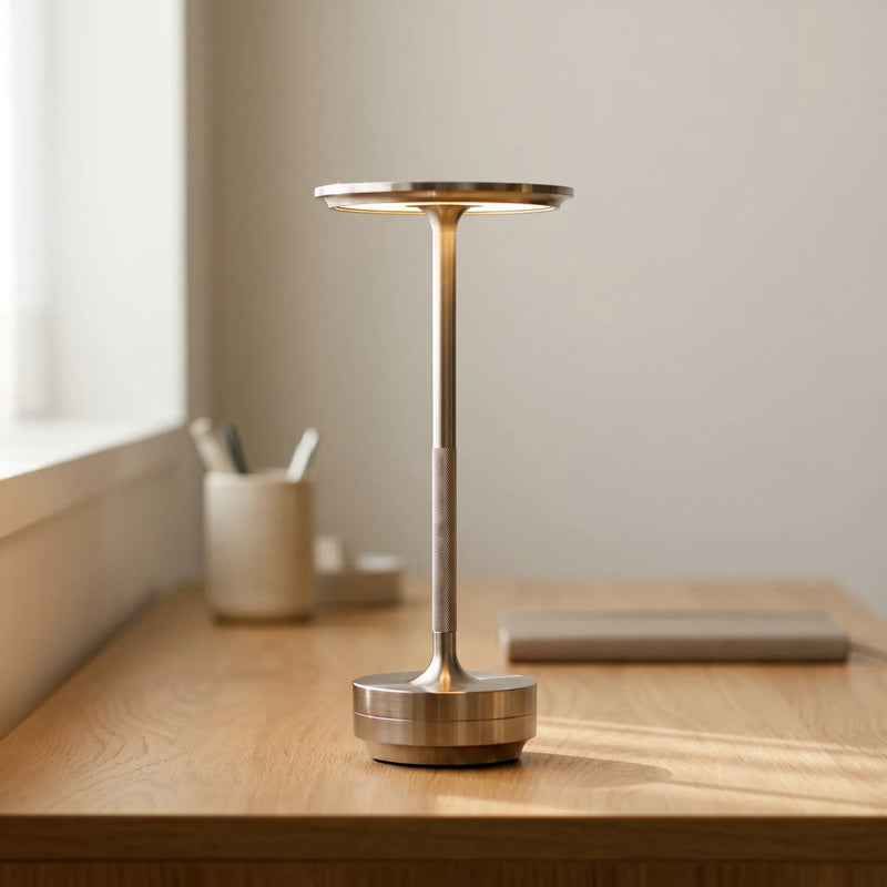 Cordless Metallic Table Lamp -  Glowform