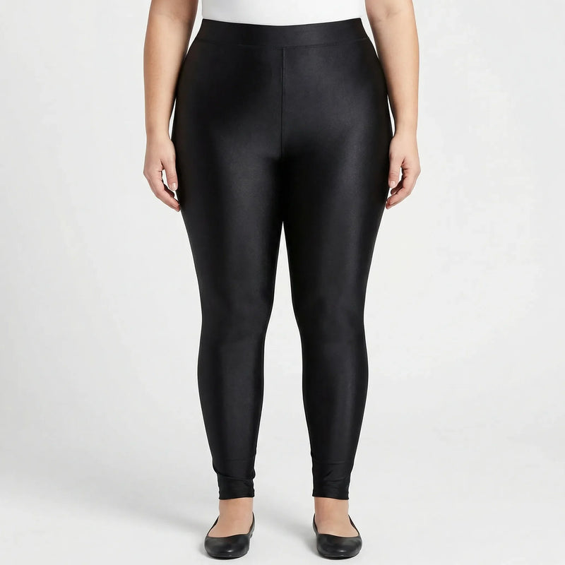 Cropped Gym Leggings In Plus Size - Mildred