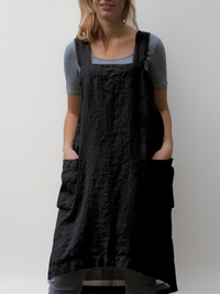 Crossback Pinafore Apron For Women - Heather