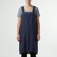Crossback Pinafore Apron For Women - Heather